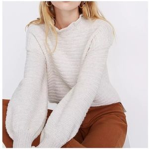 Madewell Ruffle-Neck Sweater